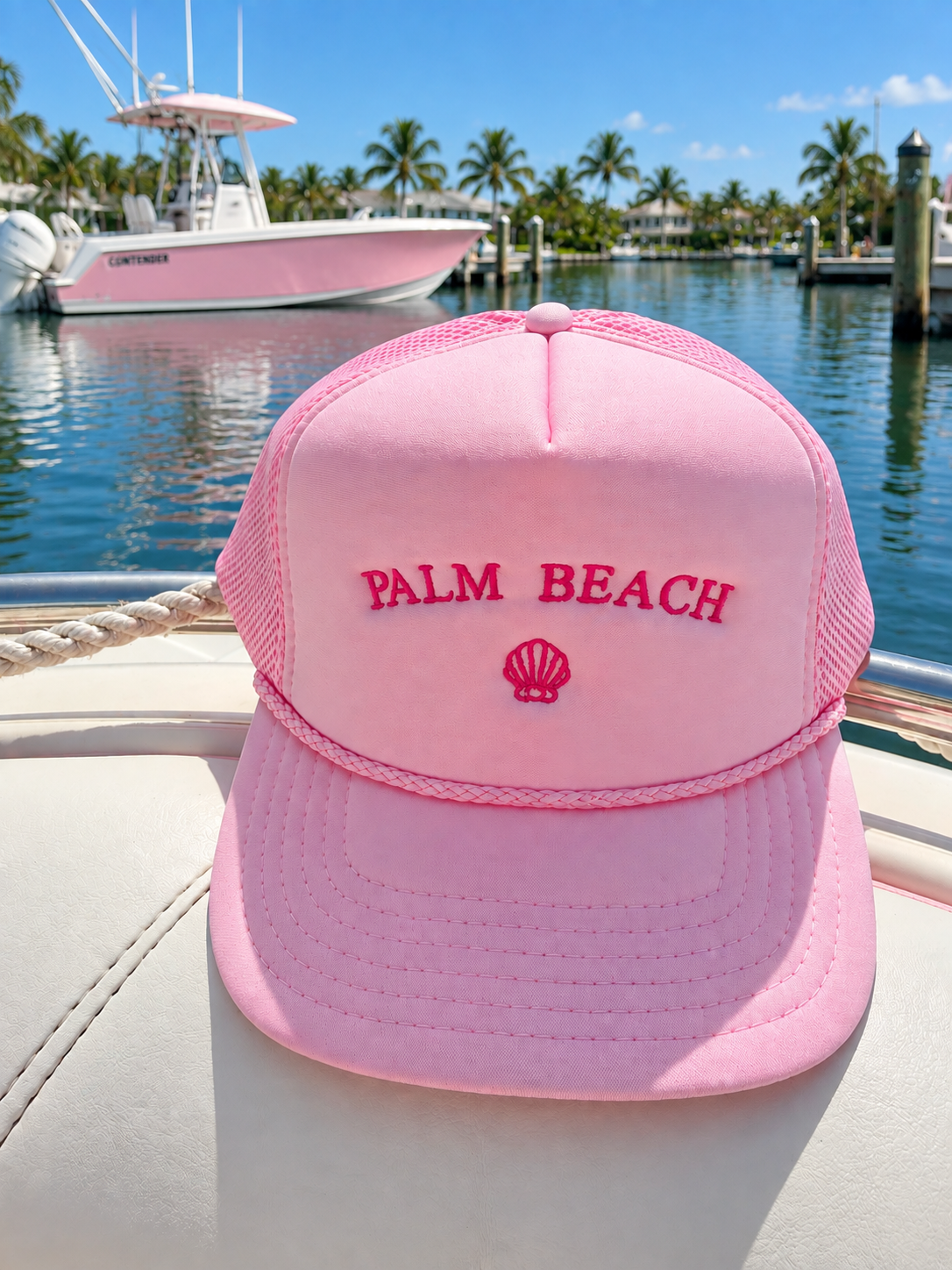Palm Beach Pink Trucker Hat